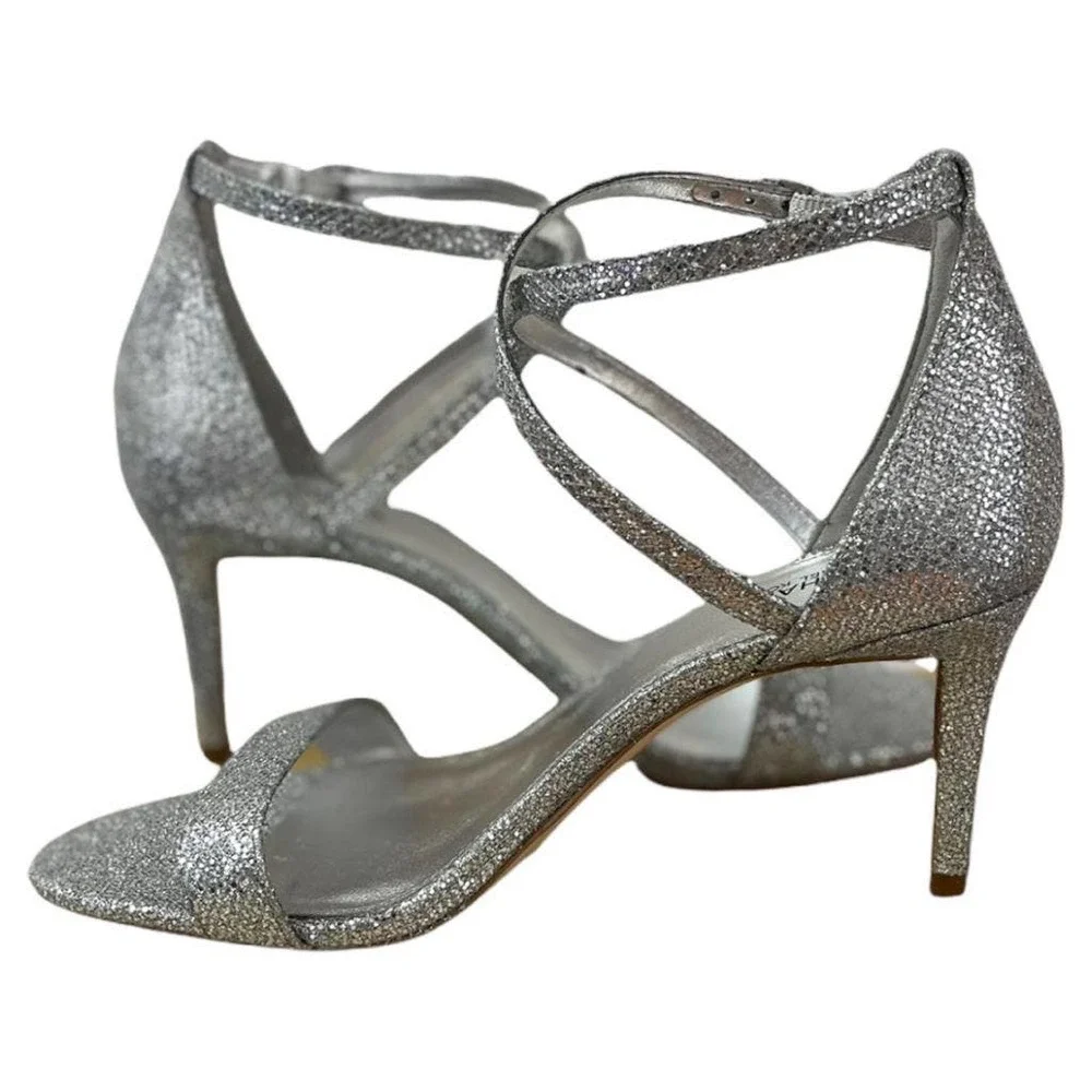 👡💥MICHAEL KORS💥👡 NEW in BOX Heels Silver - Picture 2 of 7